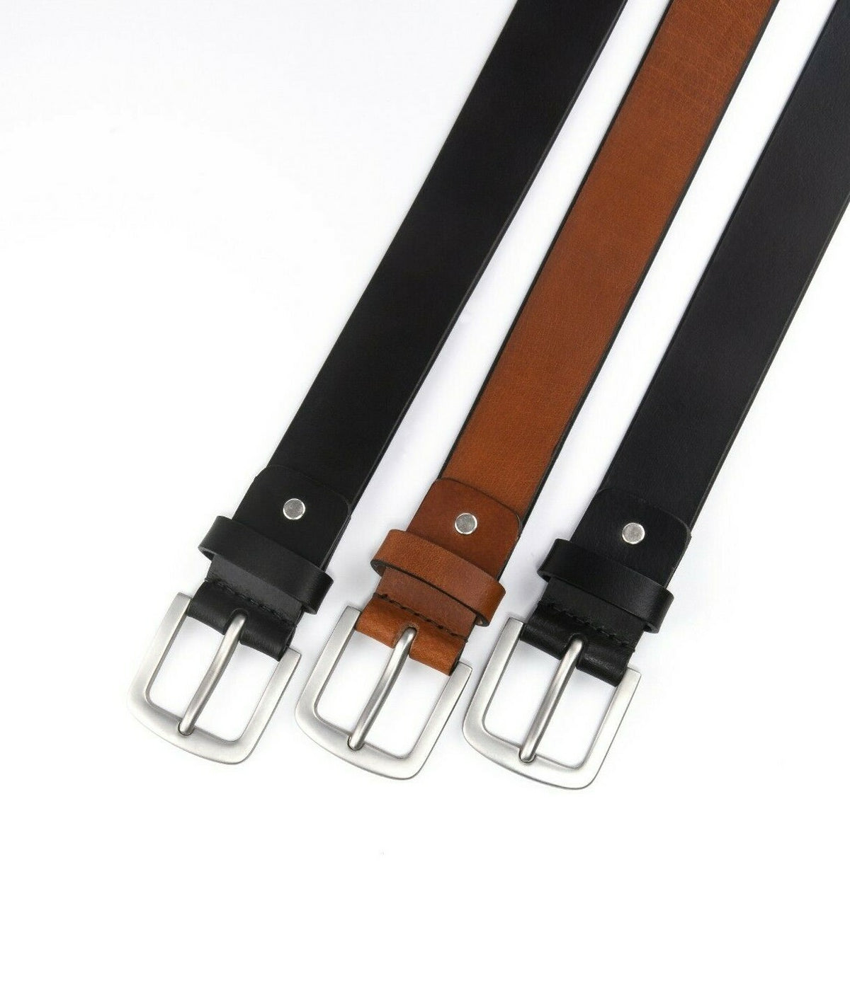 Full-Grain Leather Belt — Casual, 1.5 In