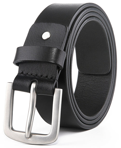 Full-Grain Leather Belt — Casual, 1.5 In