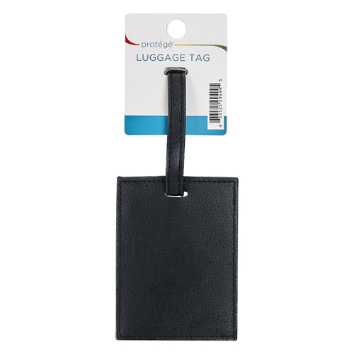 Pebble-Grain Luggage Tag — Privacy Cover