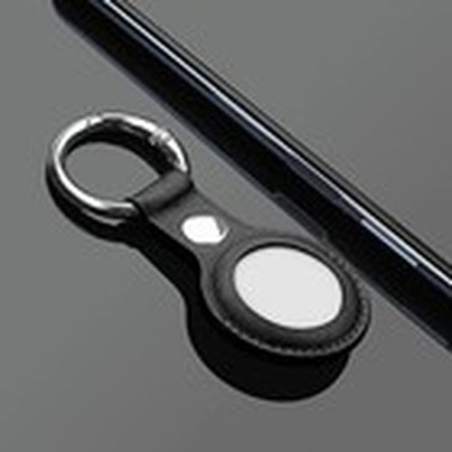 Leather Airtag Case — Keychain Loop