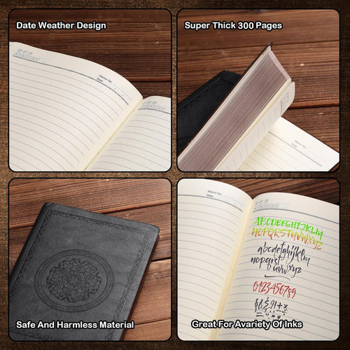 Softcover Journal — 300 Lined Pages, Vegan Leather