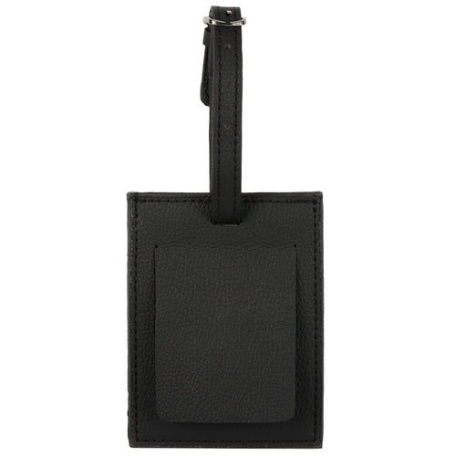 Pebble-Grain Luggage Tag — Privacy Cover