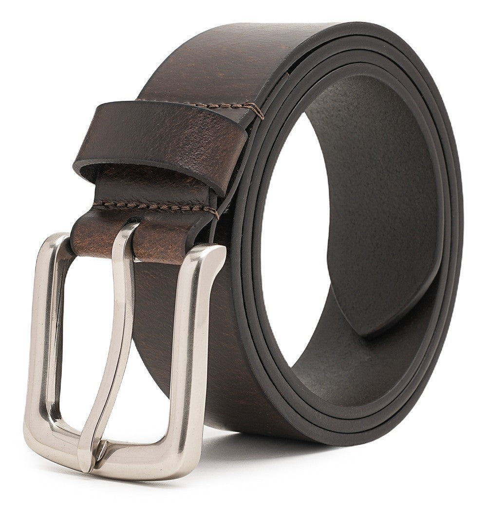 Full-Grain Leather Belt — Casual, 1.5 In