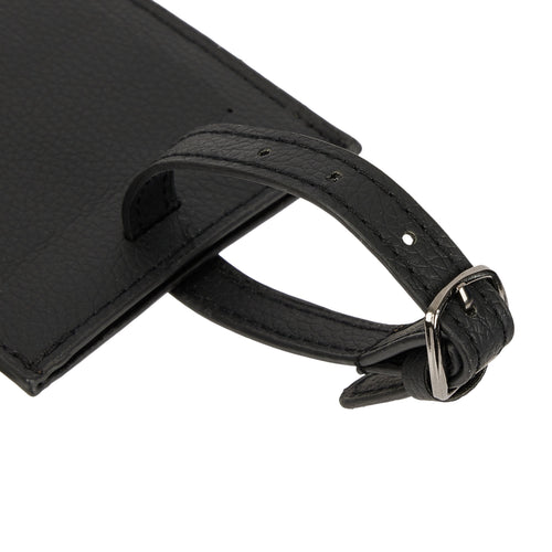 Pebble-Grain Luggage Tag — Privacy Cover