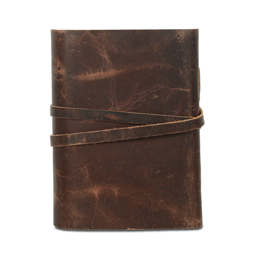 Handmade Buffalo Leather Journal — Deckle-Edge Pages