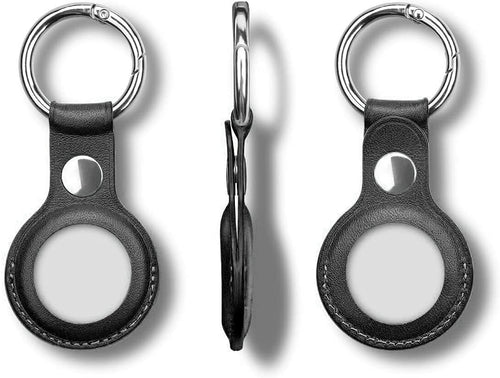 Leather Airtag Case — Keychain Loop