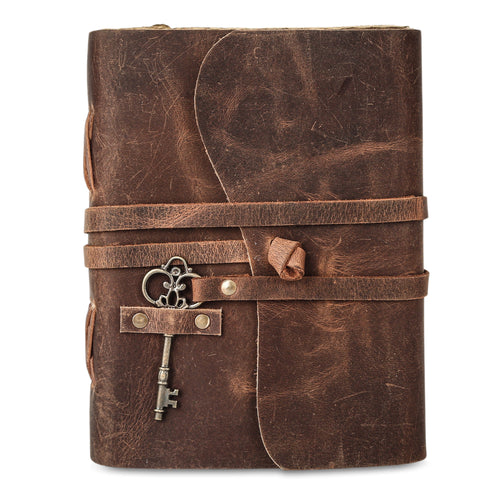 Handmade Buffalo Leather Journal — Deckle-Edge Pages