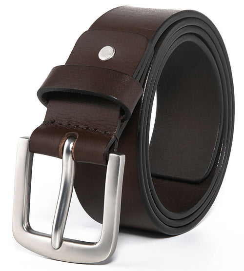 Full-Grain Leather Belt — Casual, 1.5 In
