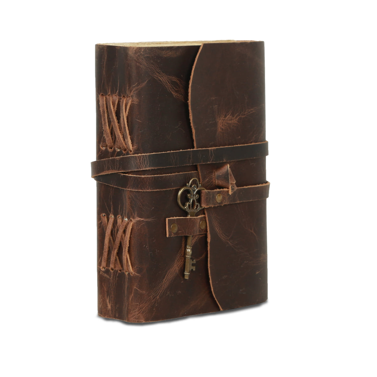 Handmade Buffalo Leather Journal — Deckle-Edge Pages