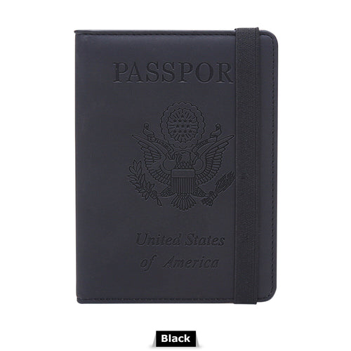 Slim passport wallet, black
