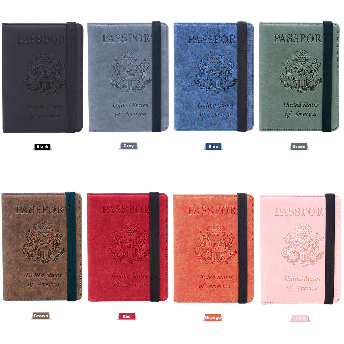 Slim Passport Wallet — RFID, Vegan Leather