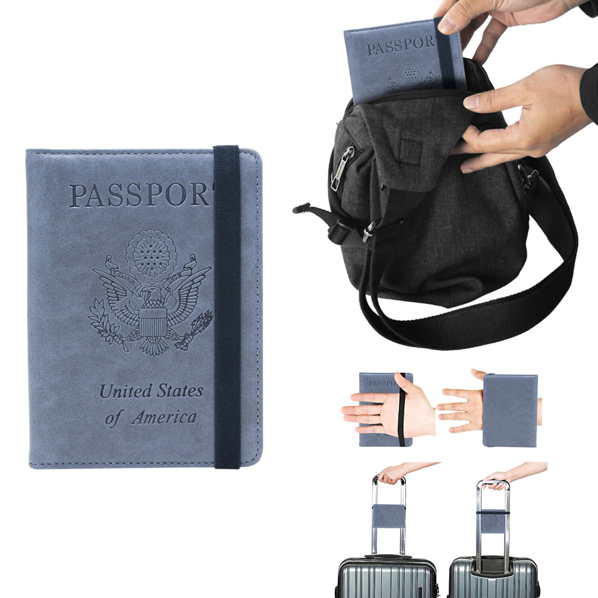 Slim Passport Wallet — RFID, Vegan Leather